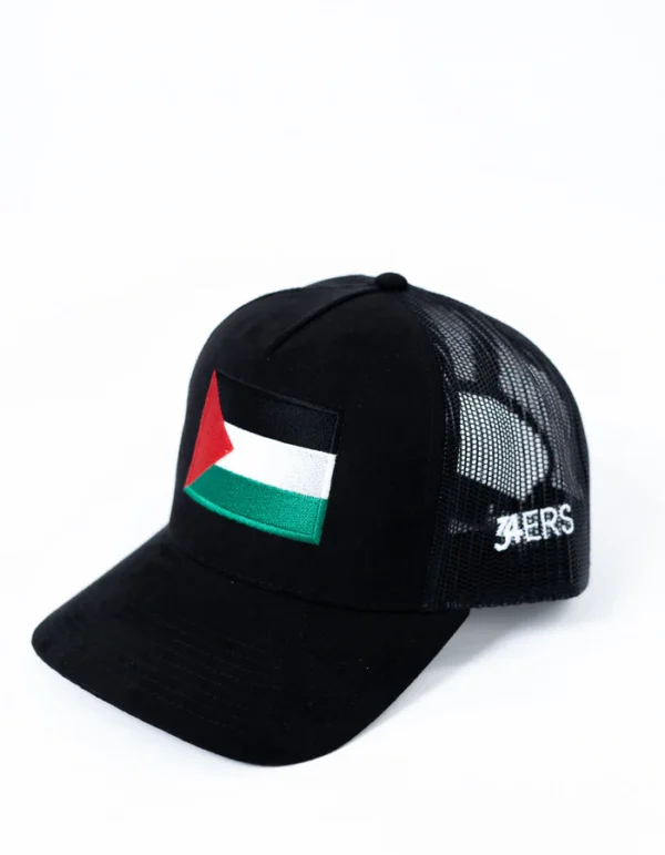 We Stand with Palestine - Black Suede/Mesh Caps