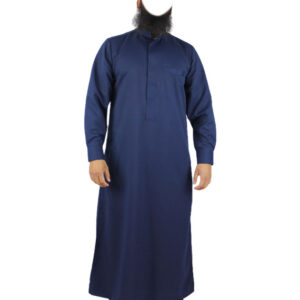 Premium Navy Blue Thobe Navy - ajwa. London