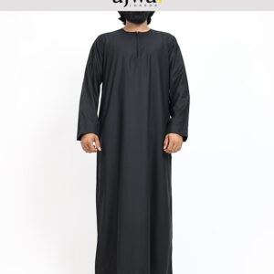 New Black Omani Jubba Thobe - AlKhalifa