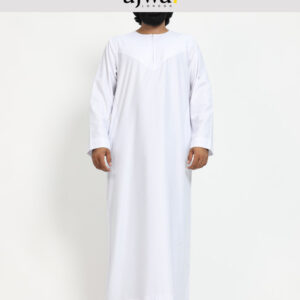 New White Omani Jubba Thobe - AlKhalifa