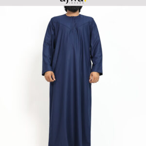 New Navy Blue Omani Jubba Thobe - AlKhalifa