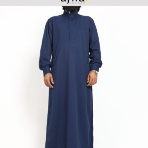 Navy Blue Saudi Jubba Thobe for Men - ajwa. London