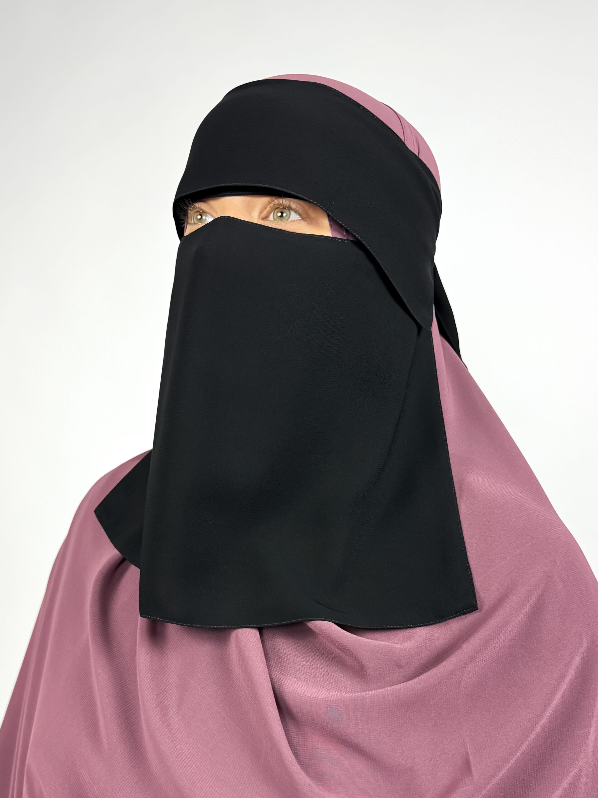 1 Layer Niqab with Eye Flap | Short | No-Pinch