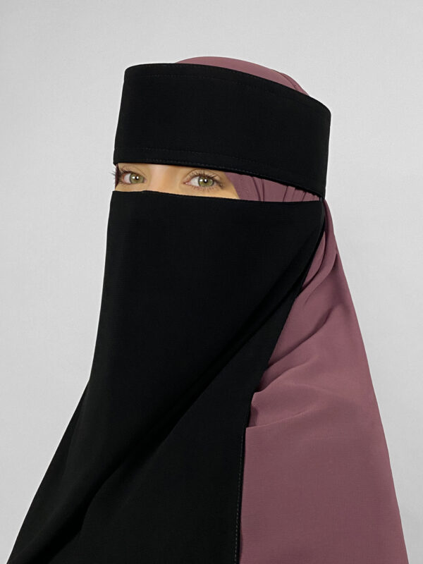 Medium 1 Layer | Stiff Headband Niqab | Elasticated Sides