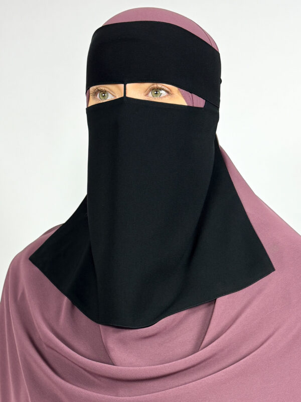 Short 1 Layer Niqab | Thin Nose String