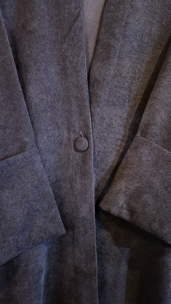 Open Corduroy Abaya Navy Blue by AJWA. LONDON